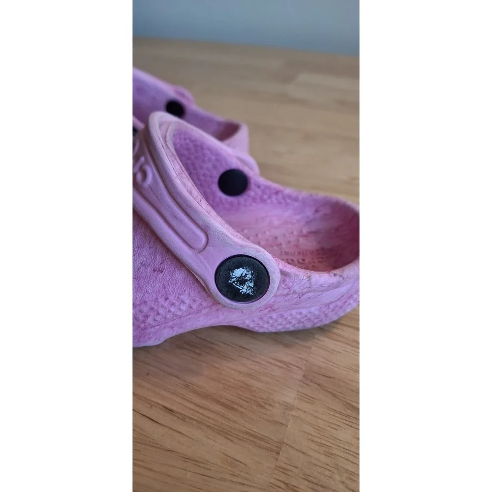 Crocs Classic Clog Kids Toddler C5 Pink Marbled Slip On Comfort Shoes Sandals